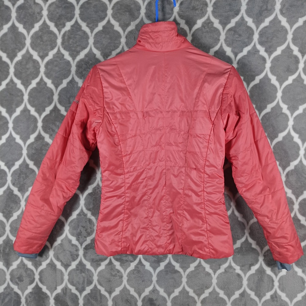Columbia Puffer Jacket Womens XS Coral Pink Omni-Heat Quilted Full Zip Outerwear - Picture 4 of 9